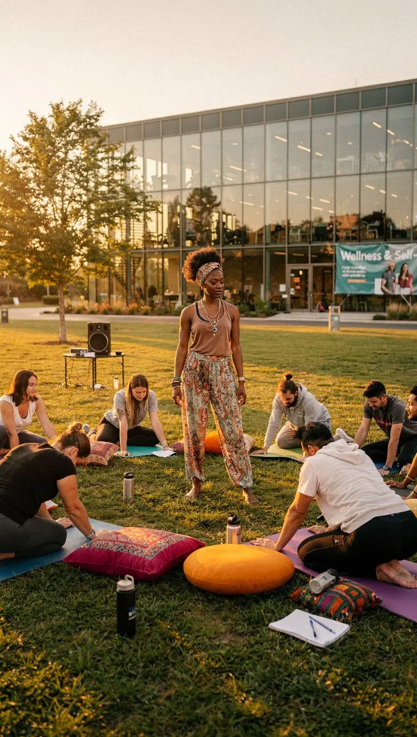 Grupa uczestników programu inkubatora biznesowego ucząca się strategii rozwoju własnego salonu kosmetycznego.